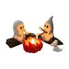 Ghost Campfire Flickering Night Light Halloween Flameless Lamp Portable Ghost Campfire Night Light Dusk To Dawn Led Lamp Home