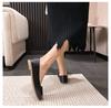 - [] New York Dinner _ Rhinestone Square Buckle Shallow Mouth Flat Sole Shoes Women's Wedding Shoes Commuter Shoes