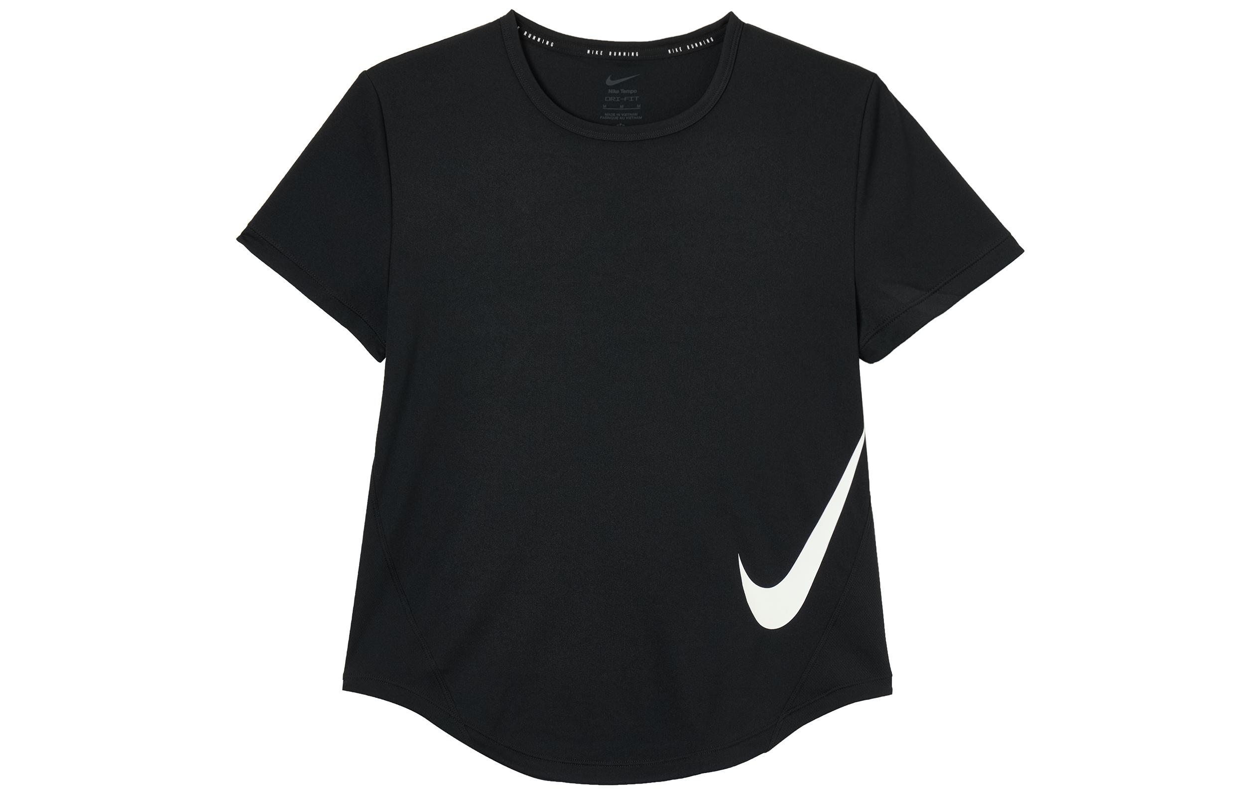 Nike T Shirts Women s Black Crew Neck Moderate HV2773-010 XL