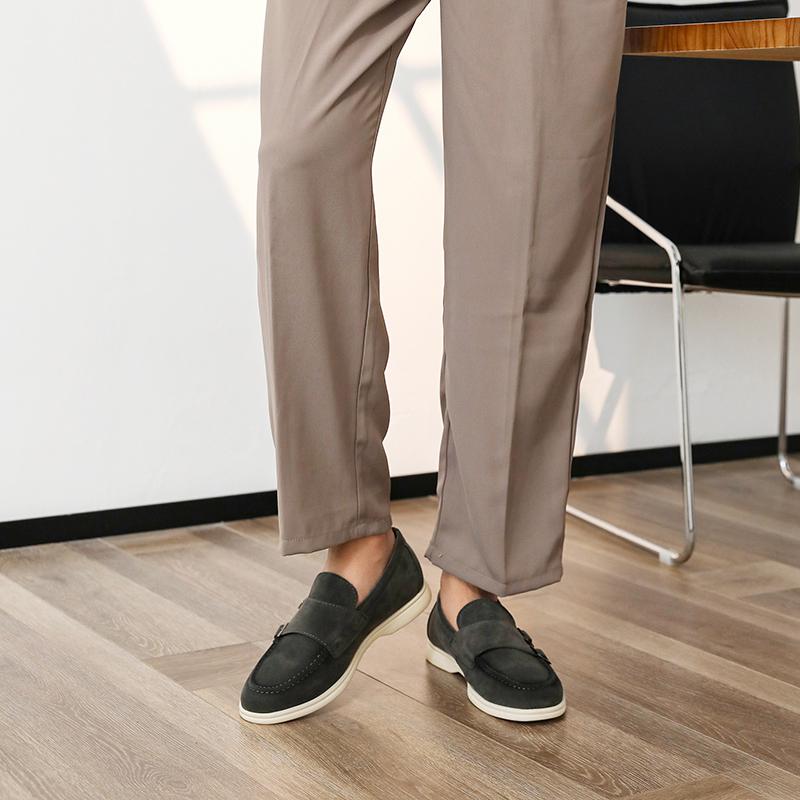 Fashion Brand Fashionable Business Casual Leather Shoes High-quality Men Suede Leather Loafers Comfortable Soft Driving Shoes Size 38-48