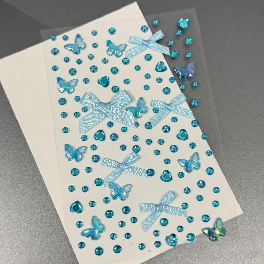 3D Stereo Strass Scrapbook Journal Aufkleber Glänzendes Herz DIY Dekor Aufkleber für Mädchen Koreanische Mode Aufkleber Studentenbedarf