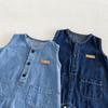 Baby Summer Rompers 3-24M Loose Boys Clothes Thin Toddler One Piece Solid Color Girls Denim Overalls + Hat