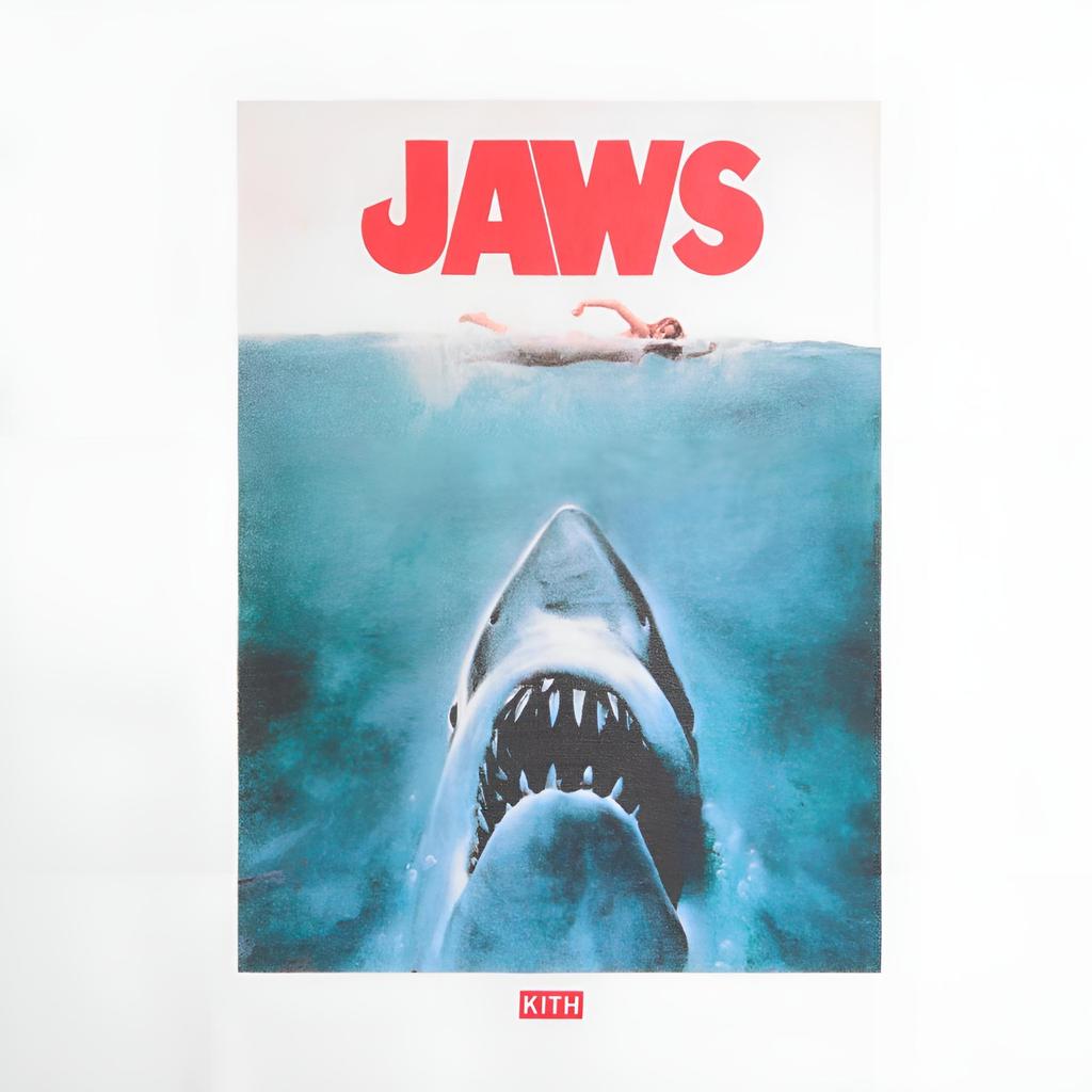 Kith For JAWS Main Poster Vintage T-Shirt 'Bright White' Men's KHM034213-101