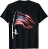 Fishing American Flag Fisherman Patriotic Day 4th of July Gift Unisex T-Shirt