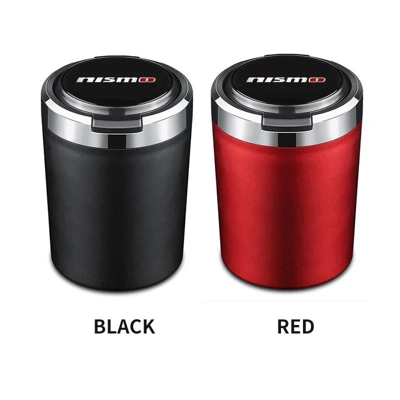 Car Cigarette Ashtray Cup With Lid With LED Light For Nissan Nismo Logo Tiida Teana Qashqai Juke X trail Note Almera Skyline