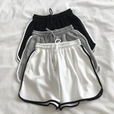 Damen Gestreifte Lässige Shorts Koreanischer Harajuku Locker All Match Sportshorts Sommermode Einfache Yoga Dünne Mini Shorts Weiblich