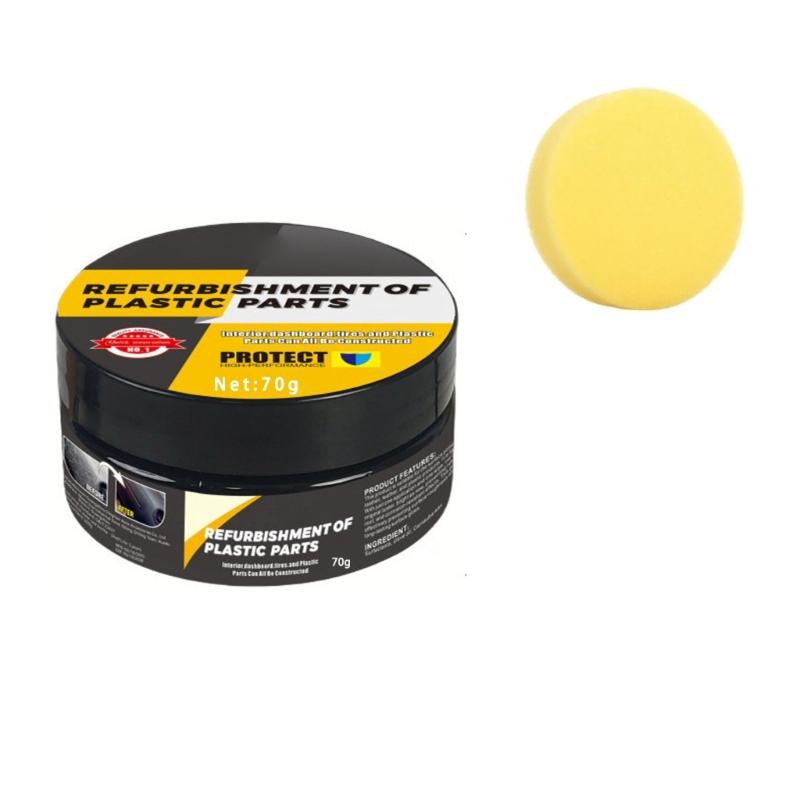 Polishing Coating for Auto Interior Plastic Parts Car Plastic Plating Refurbishing Agent with Sponge Restorer Agent