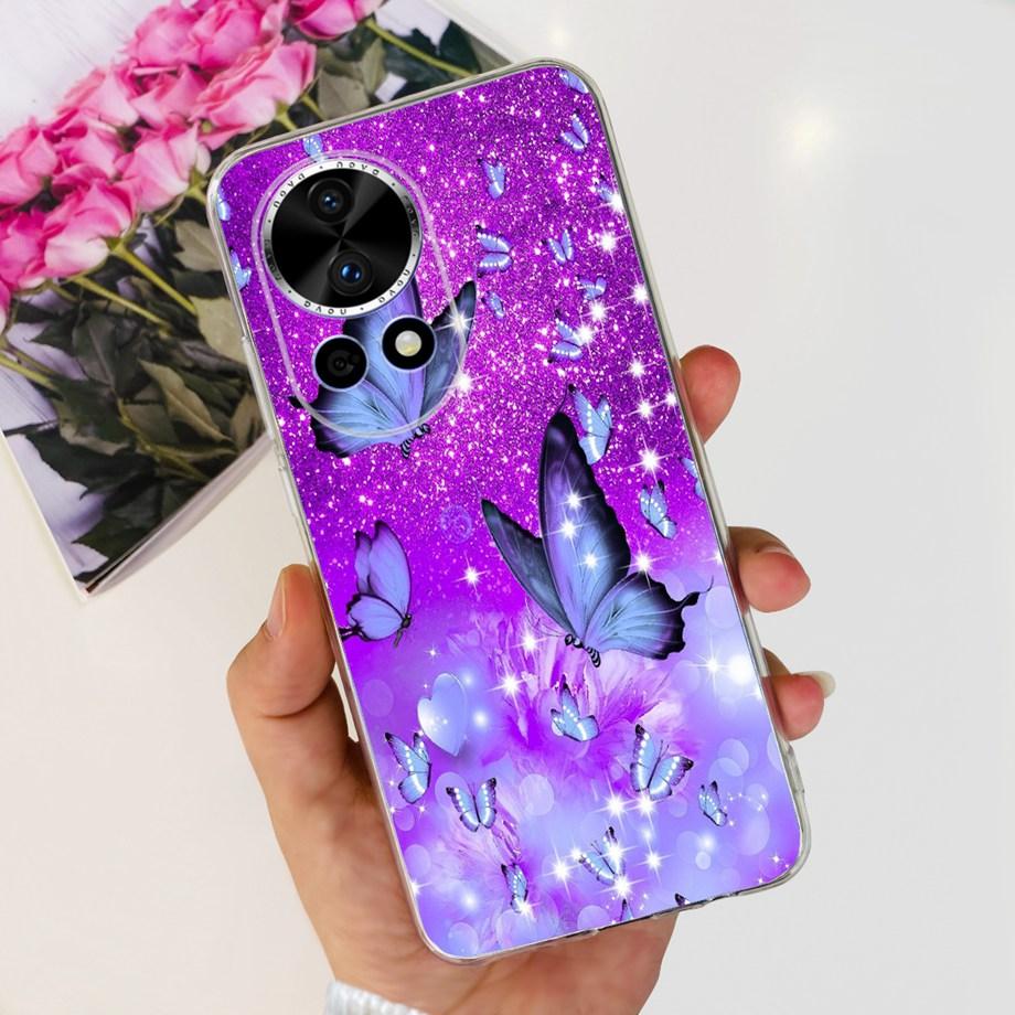 For Huawei Nova 12 Pro Nova12 Lite Nova 11i Case Transparent Soft Slim TPU Silicone Cover Bumper Nova12 Nova11i Astronaut Flower
