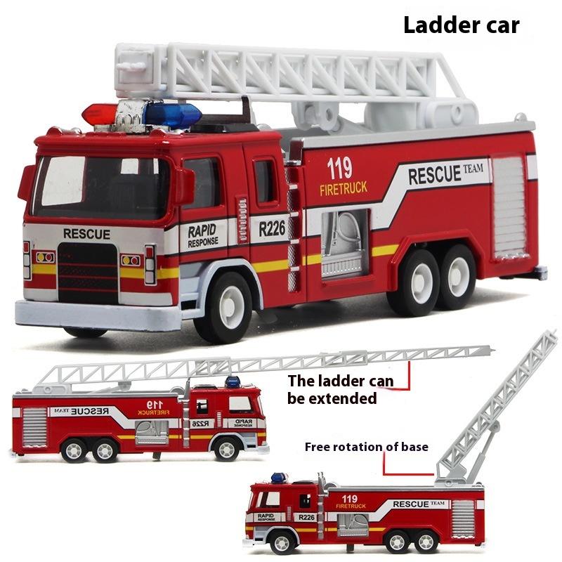 

Легкосплавная пожарная машина, игрушечная модель пожарной машины со световой музыкой и инерционным механизмом, детская игрушечная машина