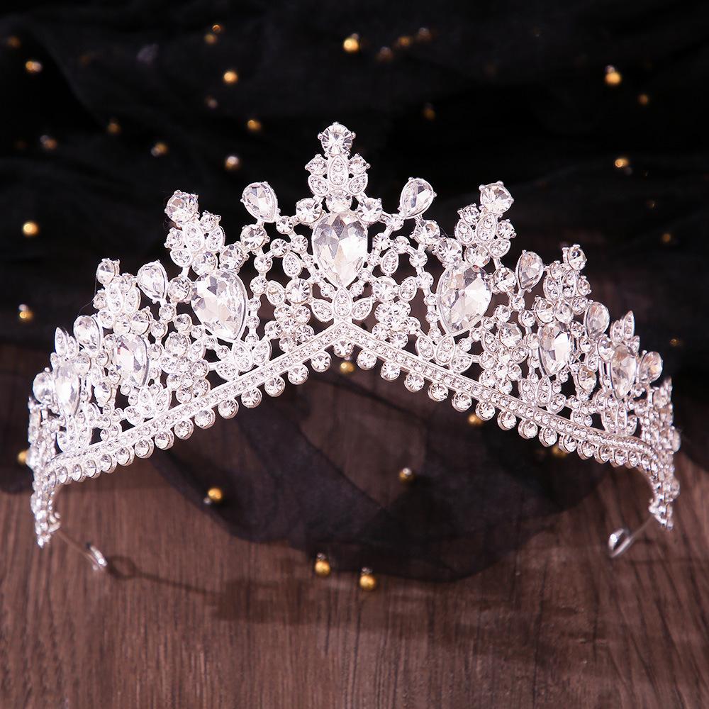 

DIEZI 8 Colors Baroque Luxury AB Rhinestone Crystal Tiara For Women Wedding Party Elegant Bridal Bride Crown Hair Accessories