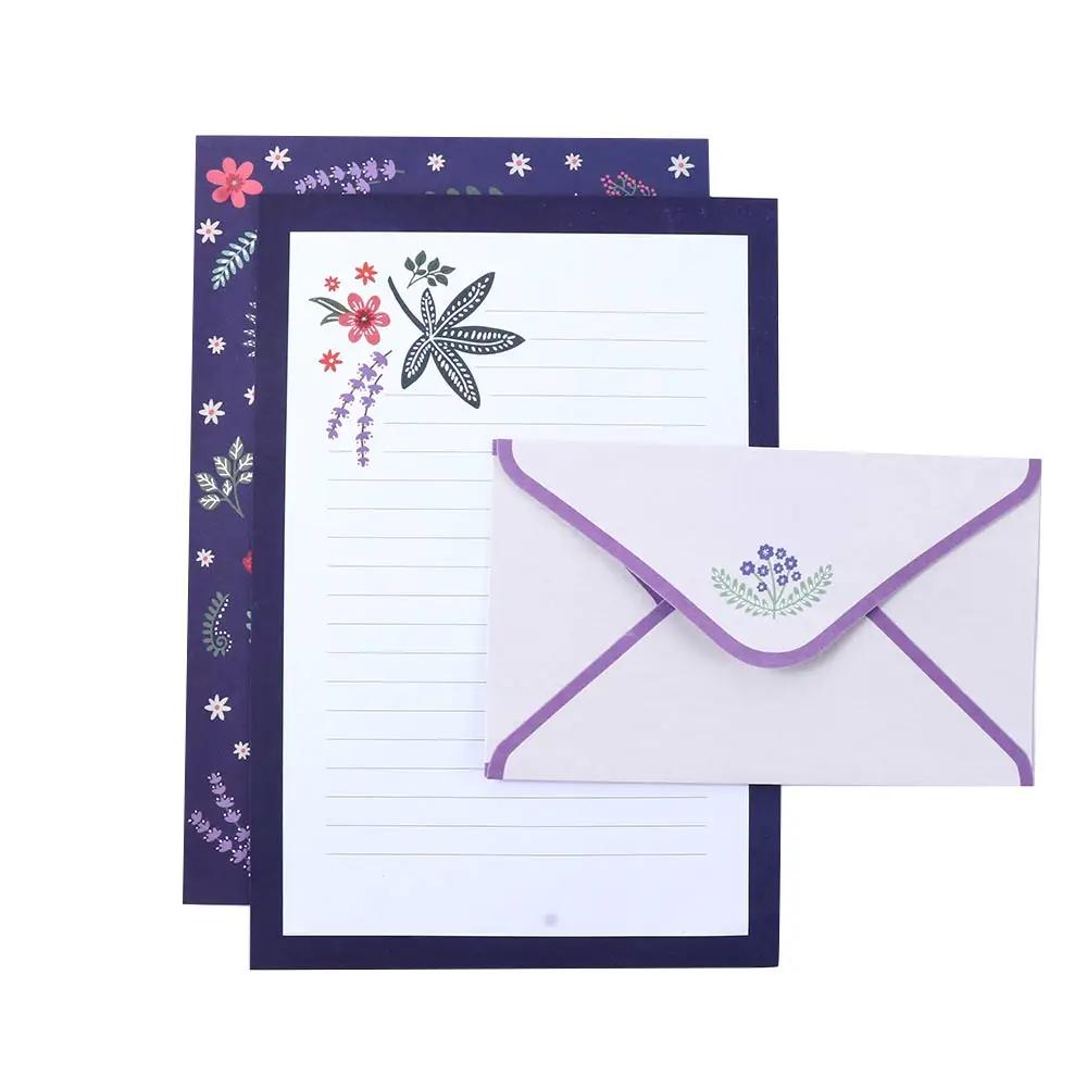 Office Supplies Cartoon Different Style Letter Pad Beautiful Flower Envelope Writing Paper Stationery Paper Letter Paper