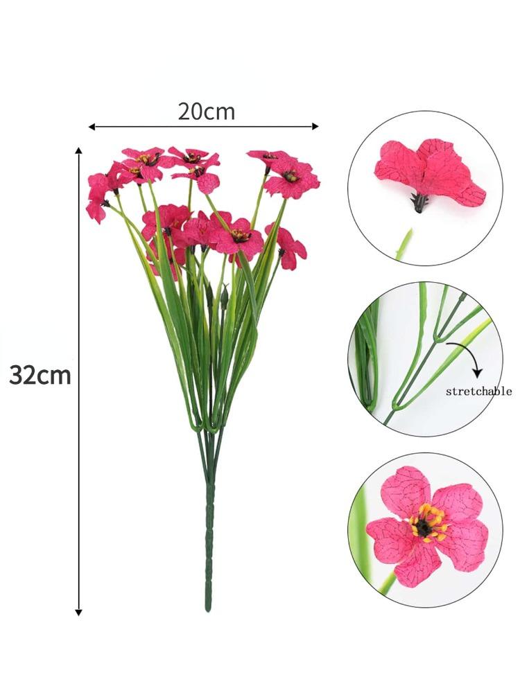 10 Bündel künstliche Blumen für den Außenbereich, UV-beständig, Kunstblumen, kein Verblassen, künstliche Kunststoff-Grünsträucher, Pflanzen für Küche, Zuhause, Hochzeit, Gartendekoration