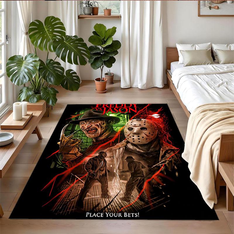 Crystal Velvet Rug Soft Non Slip Indoor Floor Mat Home DecorFriday the 13th Jason Voorhees