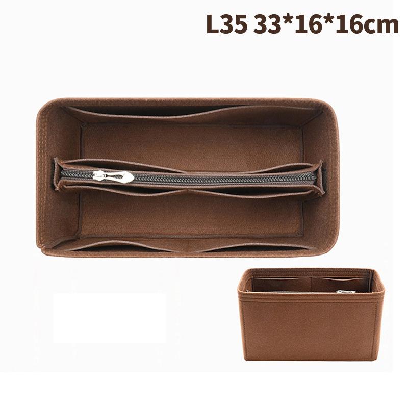 25 30 35 Filtstoff Innleggspose Organizer Sminke Håndveske Organizer Reise Innvendig Lommebok Bærbare Kosmetikkvesker