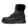 Dr. Martens Leather Yellow Piped Stitch Short Boots Women boots Black 26951001