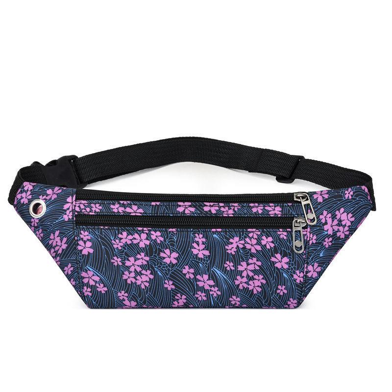 Waterproof Printed Waist Bag Women Multifunctional Wear-resistant Sports Running Close Fitting Mobile Phone Bag Mother's Cashier Bag