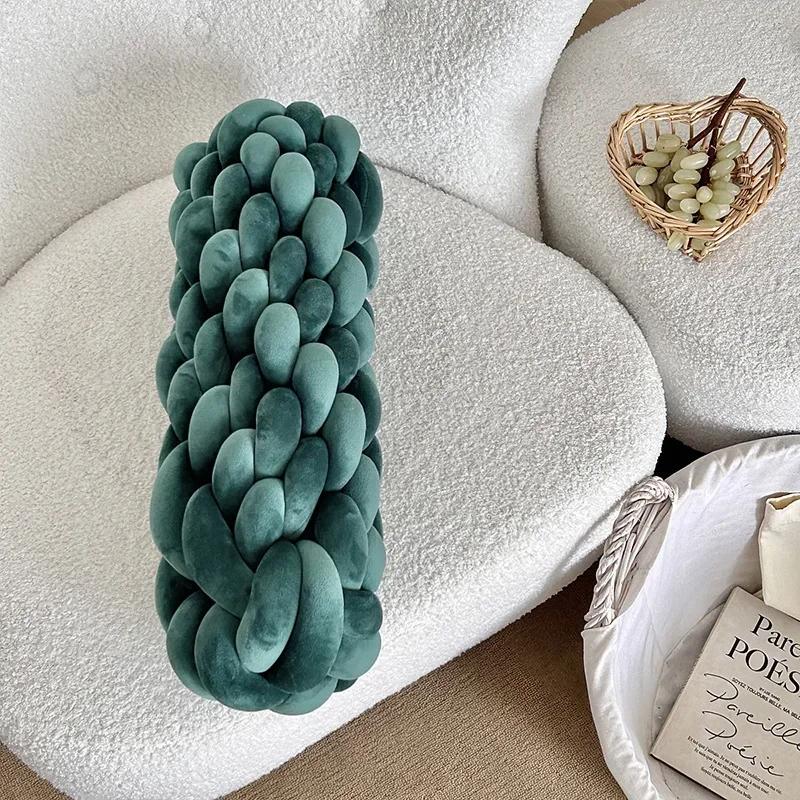 17x55 см Подушка Круглая Завязанная Шарообразная Плетеная Конструкция Дышащая Мягкая Подушка Шарообразная Круглая Ручная Работа Подушки Для Дома 5095₽