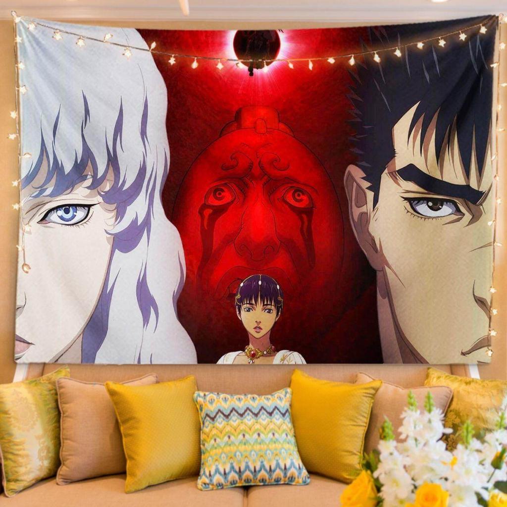 Anime Wallpaper Berserk Sleeve Art Wall Decoration for Bedroom Living Room Home Decor Guts Graphic Tapestry