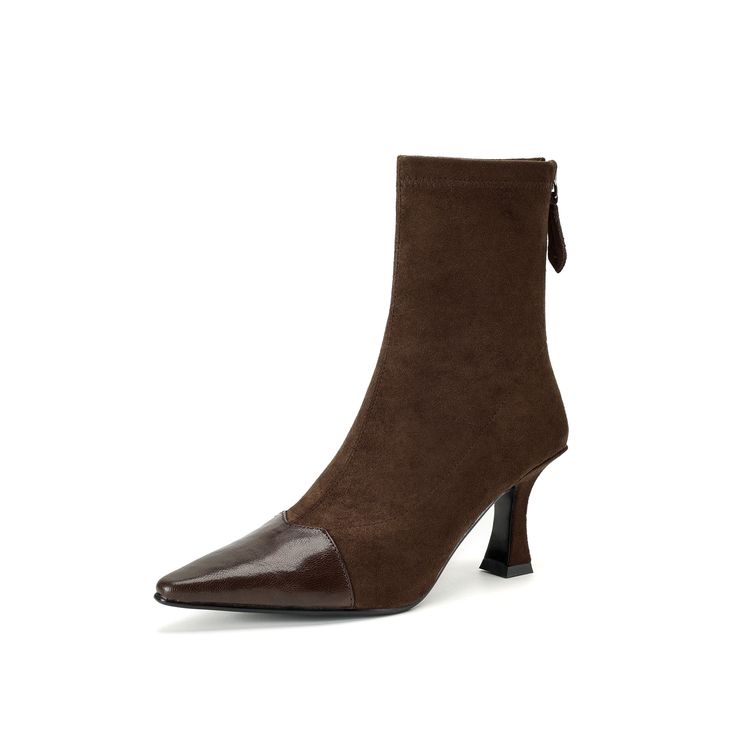 Fashion New Autumn Winter Women Boot Shoes for Women Pointed Toe Short Boots Fashion Boots Handmade High Heels Elastic Skinny Boots