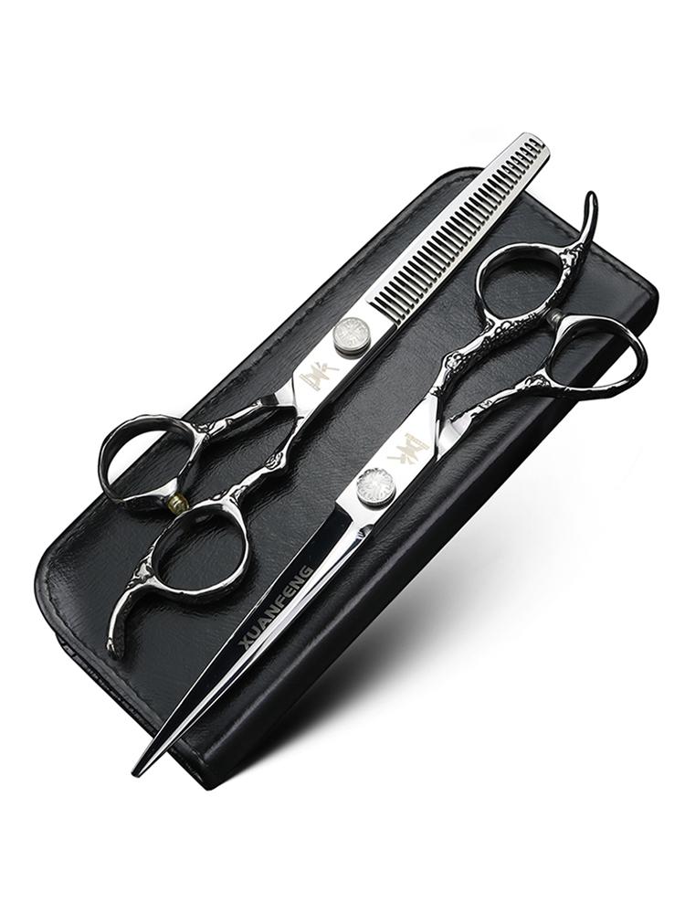 

Professional 7 Inch Rose Handle Hair Scissors Barber Scissors And Thinning Scissors Jp440C Steel Manufacturing
