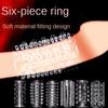 6 teile/satz Cock Ring G-spot Stimulieren Penis Ring Sex Spielzeug für Männer Sperren Spermien Verzögerung Ejakulation