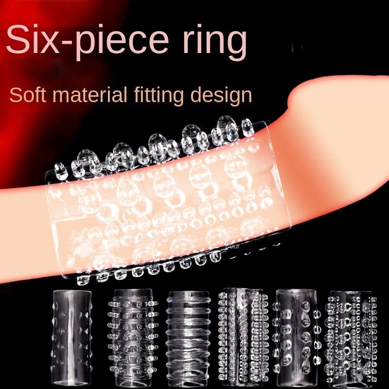 6 teile/satz Cock Ring G-spot Stimulieren Penis Ring Sex Spielzeug für Männer Sperren Spermien Verzögerung Ejakulation