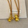 High Version Zircon Gourd Pendant Woven Rope Necklace Women'S Retro New Chinese Fashion Versatile Neck Chain Sweater Chain