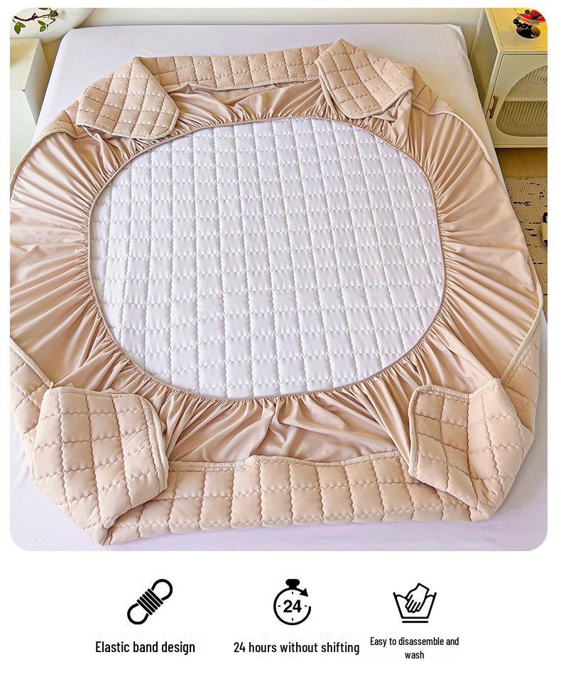 A-Class Antibacterial Quilted Waterproof Incontinence Mattress Protector Cover, Simmons Fitted Sheet, Universal Four Seasons.