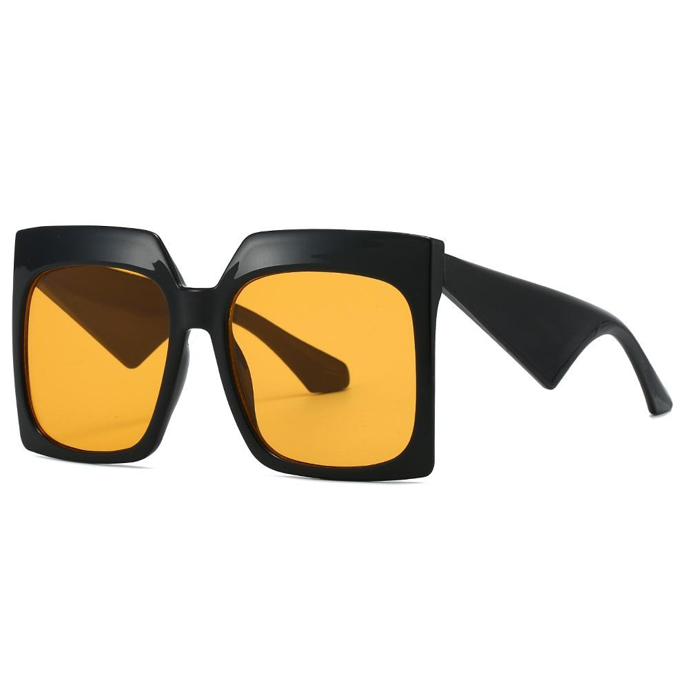 New Square Women Fashion Sunglasses Shades Uv400 Retro Oversized Men Gradient Lens Casual Big Size Sun Glasses