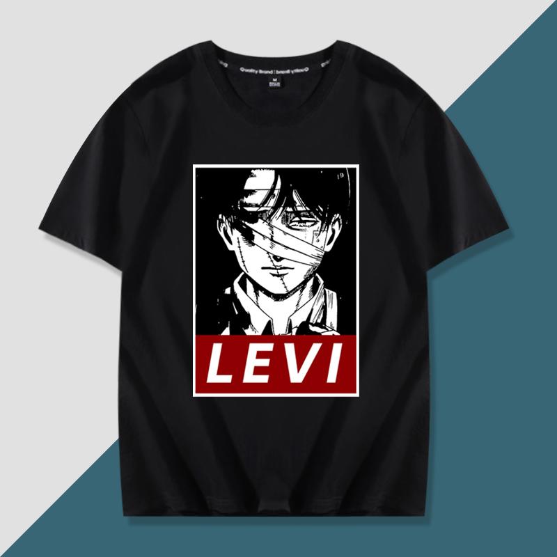 Japanese anime Attack on Titan handsome printed summer 100% cotton T-shirt fashion casual men's streetwear