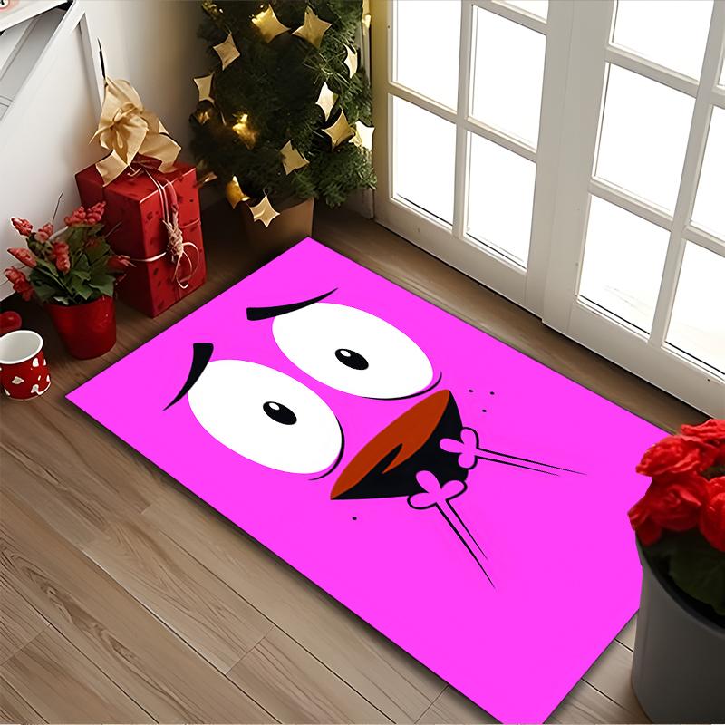 1pc Office Printed Area Carpet, Courage the Cowardly Dog Rug, Home Sofa Chair Mat For Christmas and Halloween Décor