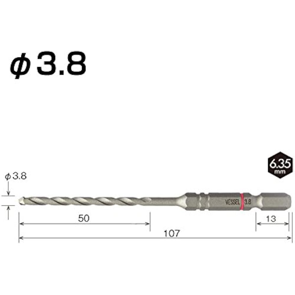 VESSEL (VESSEL) concrete drill bit cushion drill 3.8mm ACD-3.8