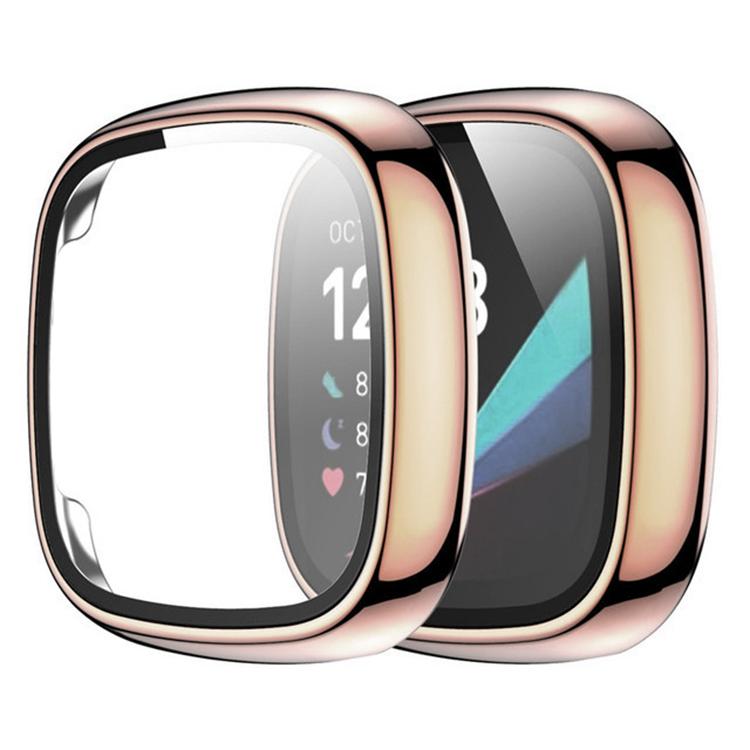 Gehärtete Folie Integriertes Hart-PC Vollkanten Stoßfestes Uhrenschutzgehäuse Für Fitbit Versa 4 Smartwatch
