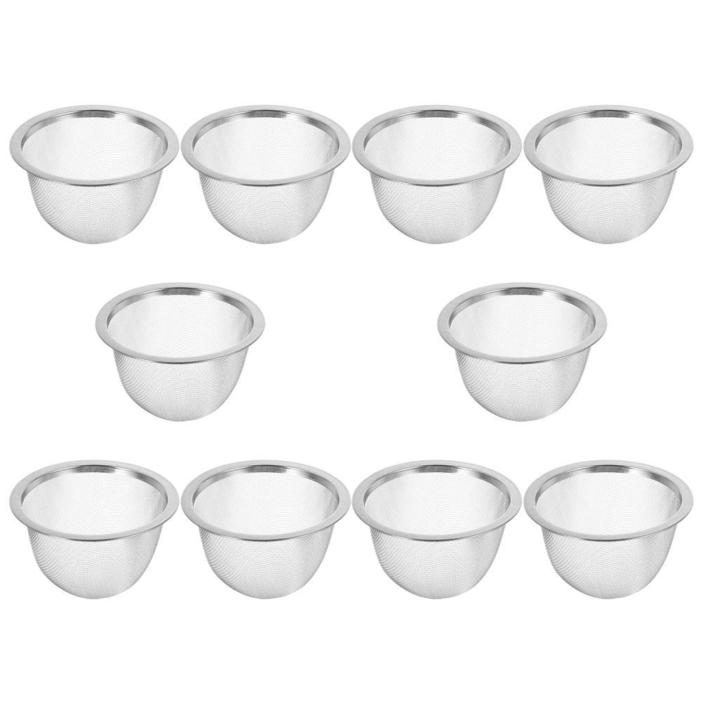 10 Pcs Tea Infuser Filter Cup Strainer Loose Screen Strainers for Coffee Mesh Teapot Insert Make