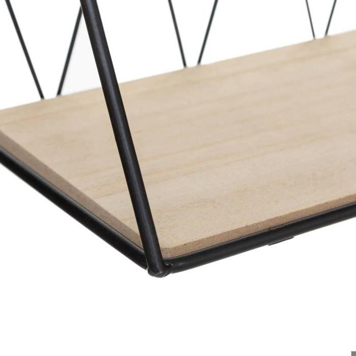 Étagère murale métal filaire noir 48x20cm - Atmosphera createur d'interieur