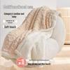 Minimalist Coral Fleece Sofa Throw: Small, Thickened Winter Blanket for Office or Nap, Air Conditioning Cover.