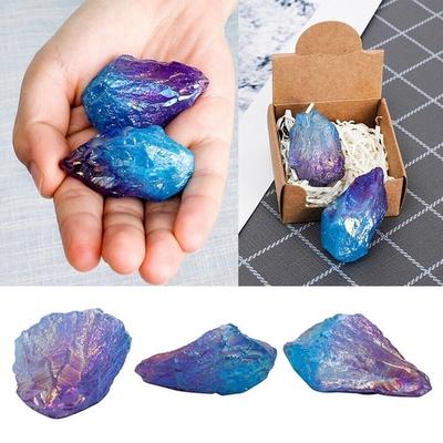Cristal de Quartz naturel arc-en-ciel, amas de titane, spécimen minéral VUG, guérison