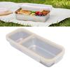 Portable Snack Container 304 Stainless Steel Sealed 2 Compartment Food Storage Container for Travel Camping Picnic