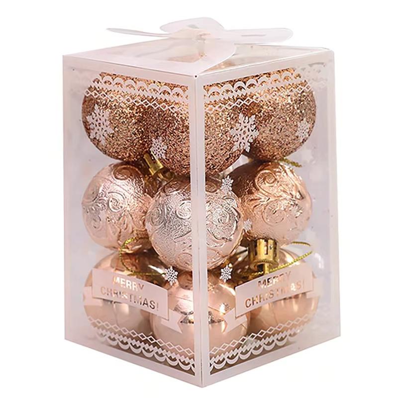 

12pcs Christmas Balls Ornaments 4cm Round Sparkling Hanging Balls for Xmas Tree Home Yard Festival Decoration 4cm золотой