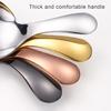 Stainless Steel Teaspoon Mini Smooth Short Handle Reusable Sugar Coffee Tea Cake Pudding Ice-cream Spoon Flatware
