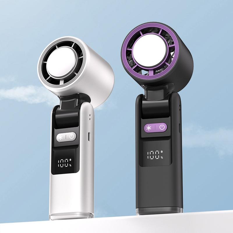Mini Bladeless Handheld Fan USB Rechargeable Hand Fan Portable Personal Highspeed Fans Electric Eyelash Fan for Camping Outdoor