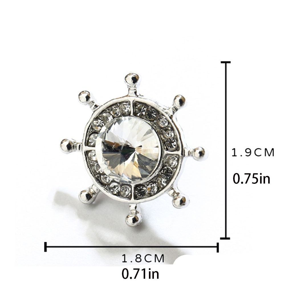 Zinc Zinc Alloy Rudder Collar Brooch Crystal  Cute   Birthday Gift