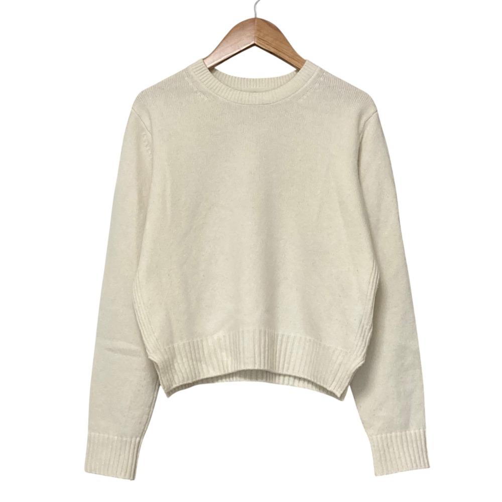 [Used] Good quality 23AW IENA IENA SUPER180 Crew Pullover Knit Ivory Women s Luxs Brand Used Clothes Luxe