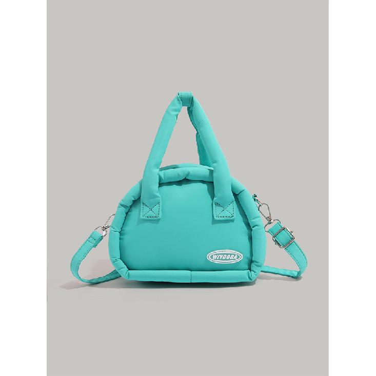 

2024 Новая женская пуховая сумка Осень Зима Ручная сумка-облако Нишевая личность Милая Одноплечевая сумка через плечо Модная озеро синий