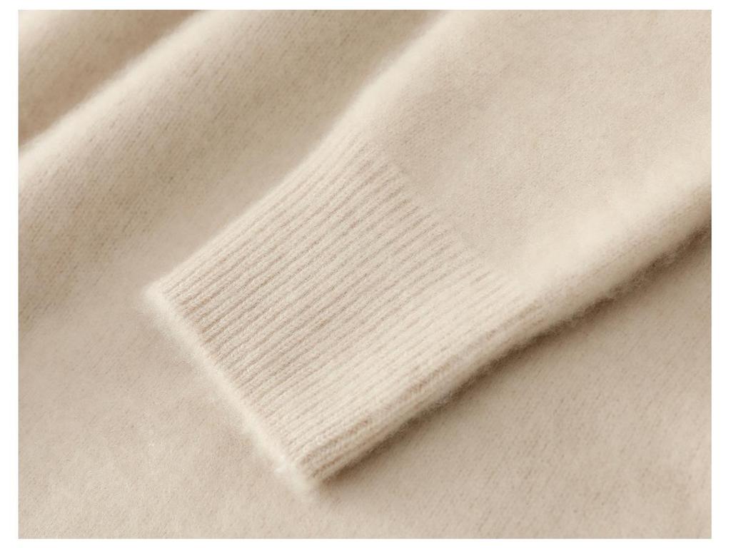 Men's High-Neck 100% Wool Thickened Cashmere Sweater – Autumn/Winter Long-Sleeved Loose Knit Base Layer