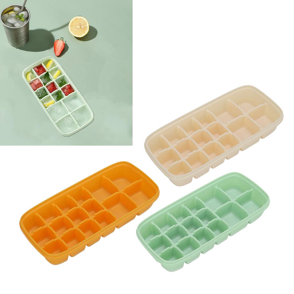 Ice Cube Tray Office Home Large Capacity Ice Making Soft Reusable Silicone Ice Tray Mold for Beverag