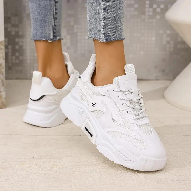 Summer Women Platform Shoes Casual Sports Shoes Versatile Soft Bottom Breathable Running Shoes Sneakers Women Zapatos De Mujer