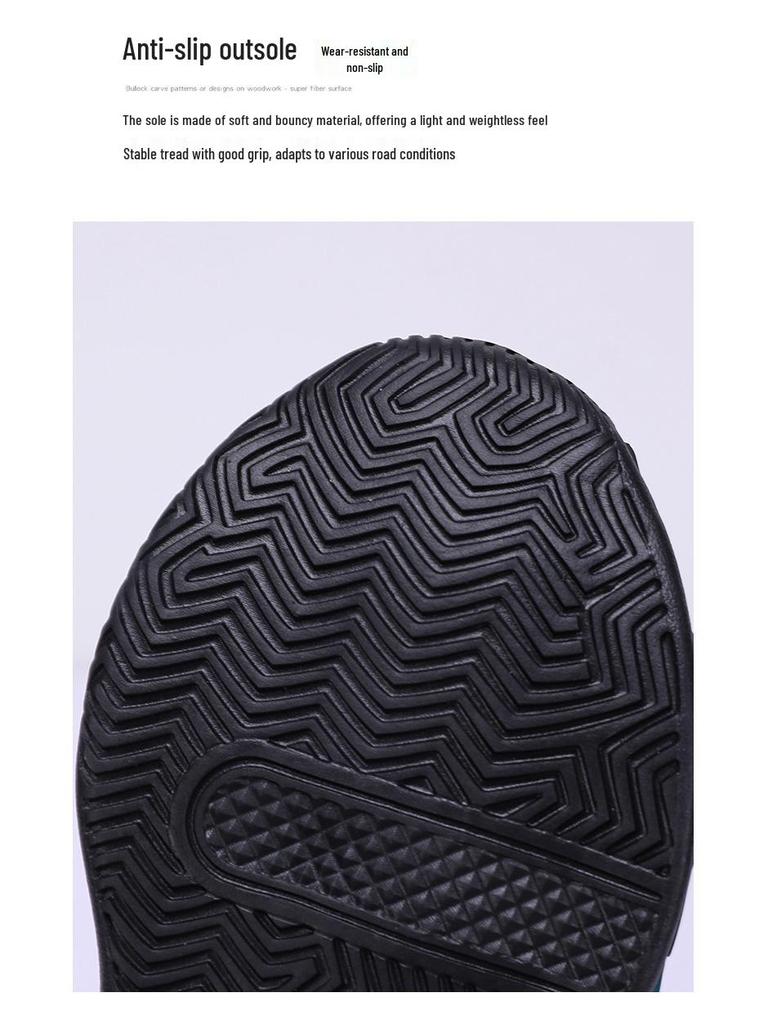 Autumn Non-Slip Breathable Mesh Boys' Sports Shoes with Soft Soles for Big Kids