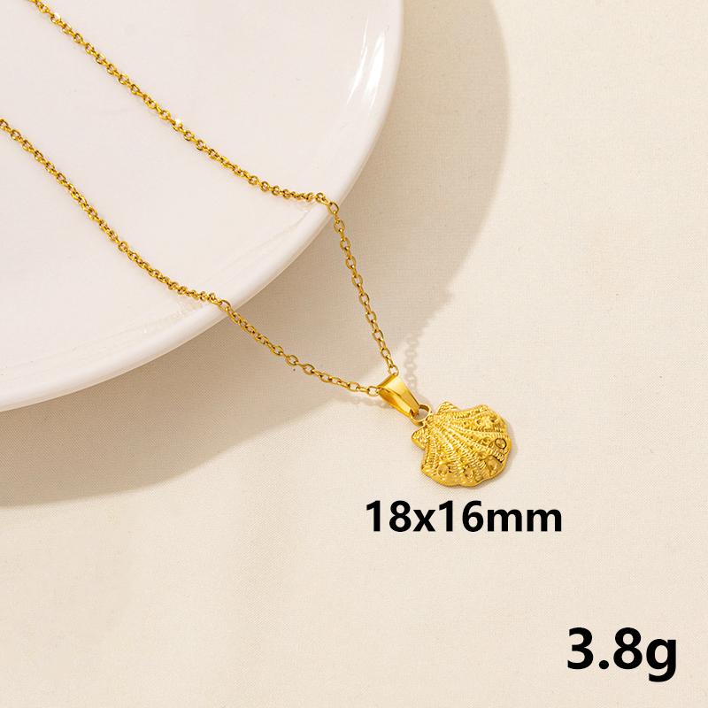 1Pc Waterproof Summer Ocean Animal Starfish Conch Shell Pendant Necklaces Sea Wave Mermaid Tail Aesthetic Collares Jewelry