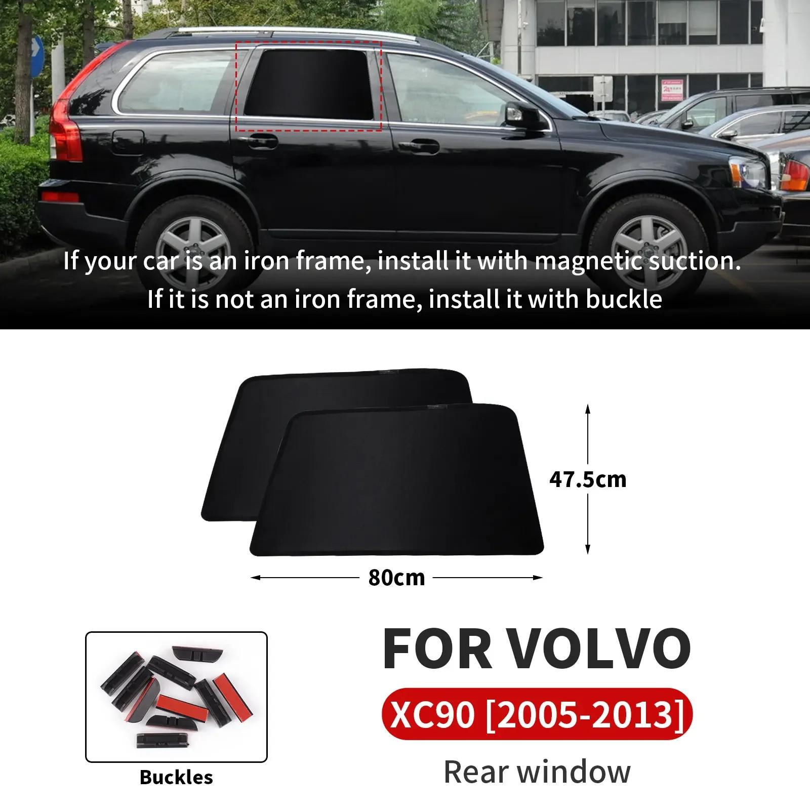Складная магнитная шторка от солнца для Volvo XC90 2005-2013 2014-Вверх Защита от УФ-излучения Москитная сетка Чехол на боковое окно Rear XC90 05-13